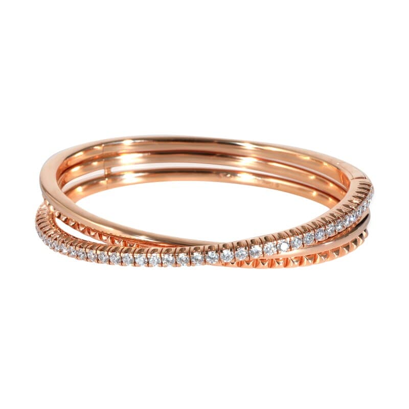 Cartier Rose Gold and Diamond Etincelle de Cartier Bangle Bracelet