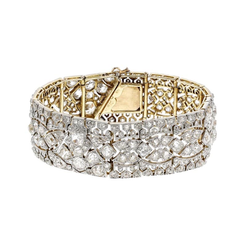 Cartier Art Deco Platinum, Gold and Diamond Bracelet