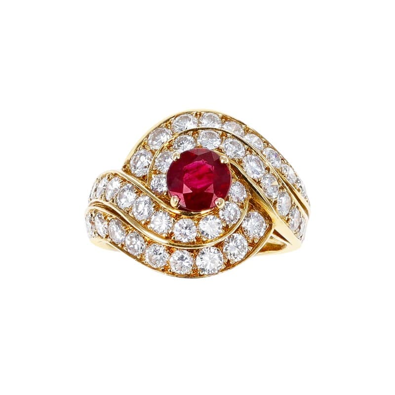 Van Cleef & Arpels Gold, Ruby and Diamond Ring