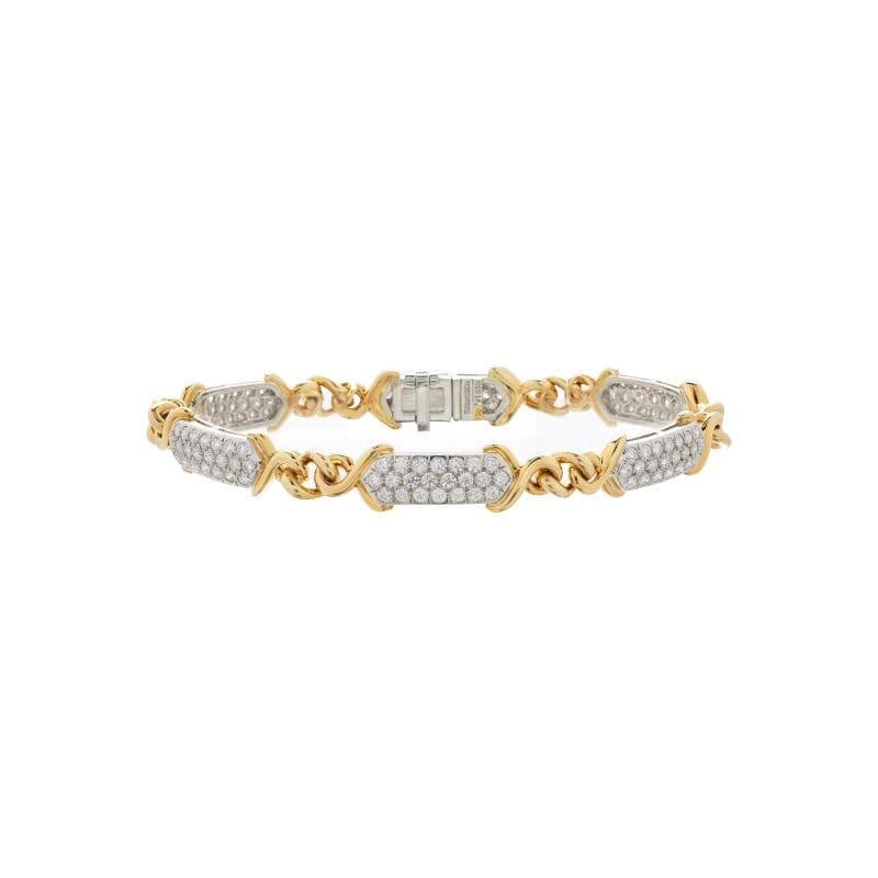 Tiffany & Co. Platinum, Gold and Diamond Sutton Bracelet