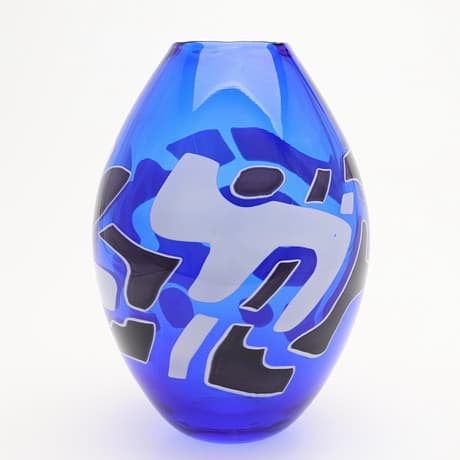 LARS HELLSTEN. VASE, GRAAL, ORREFORS 2003.