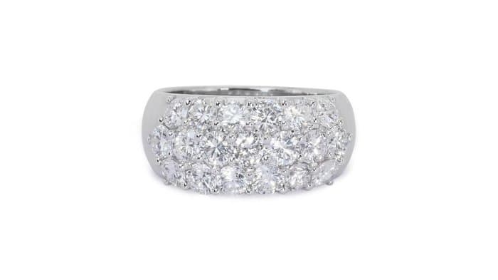 Ring - 18 kt. White gold - 2.20ct. tw. Diamond (Natural)