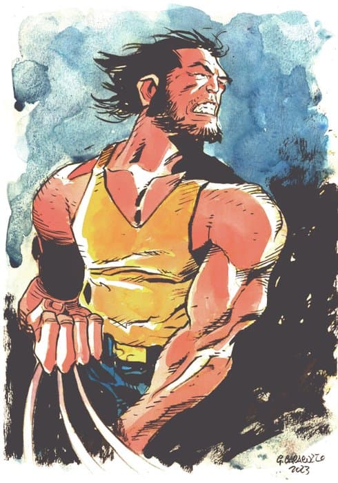 Caracuzzo, Giancarlo - 1 Original colour drawing - Wolverine - 2023