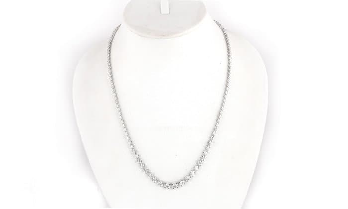 Necklace - 18 kt. White gold - 5.12ct. tw. Diamond (Natural)