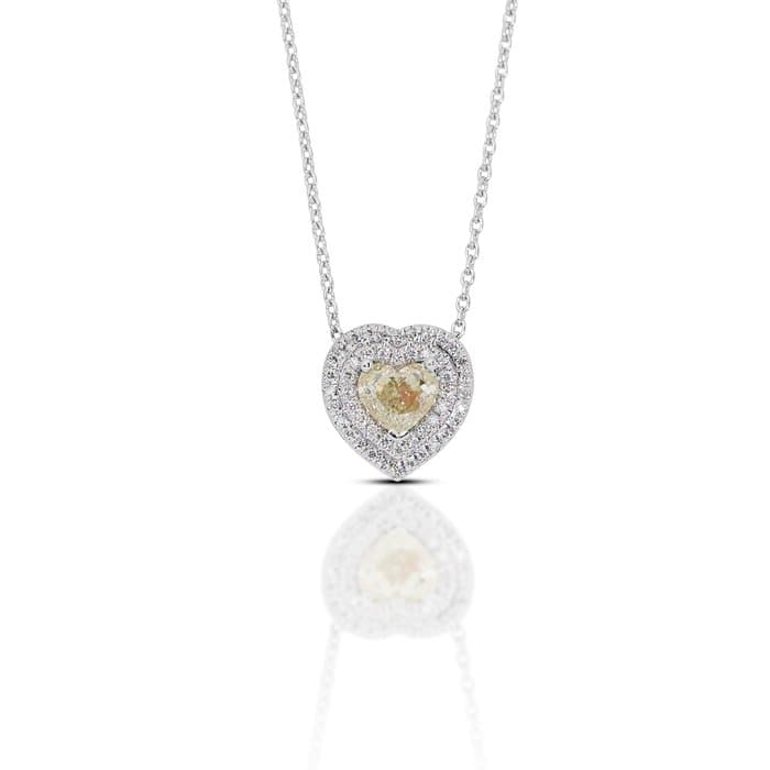 Necklace with pendant White gold Diamond - Diamond