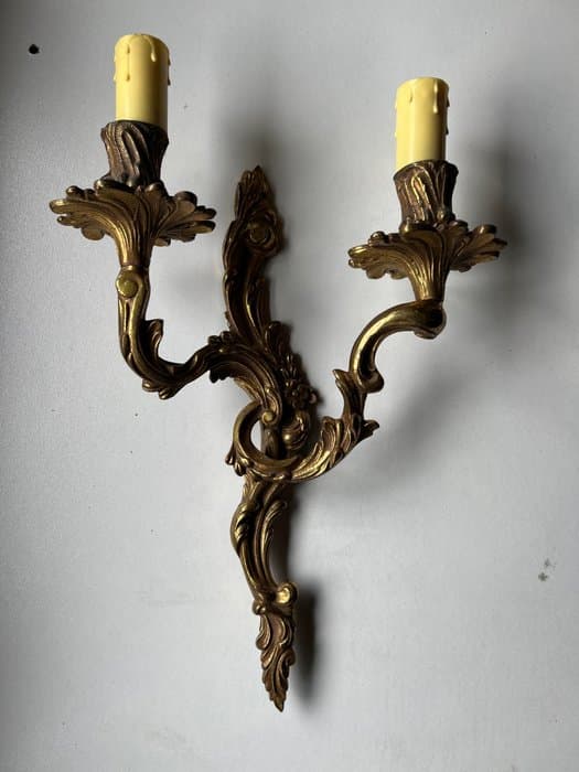 Wall sconce - Gilt bronze - a 2 flames