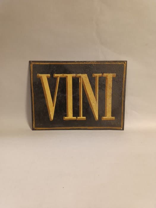 Vecchia Insegna Vini Anni '60 - Sign - Wrought iron