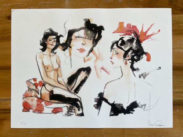 Hugo Pratt P.A. - "Seduta" - 1 Print - First edition - 1986