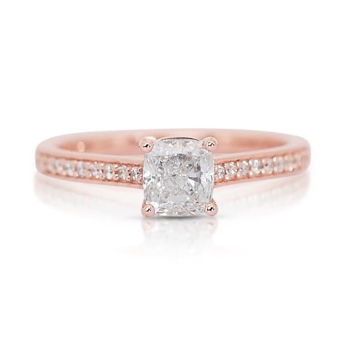 - 1.17 Total Carat Weight - - Ring - 18 kt. Rose gold - 1.17 tw. Diamond (Natural) - Diamond