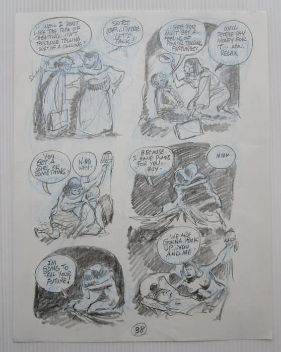Will eisner - Original Sketch Page (p.36) The power - Invisible people - 1 original sketch - 1993