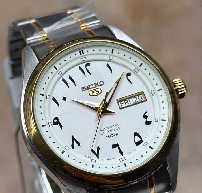 Seiko - Seiko 5, Dial Arabic White, Automatic Day-Date - Orologio Raro - Men - Unfindable