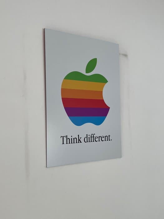 Apple - Think Different - Advertising sign - Vintage Apple advertising - Aluminium
