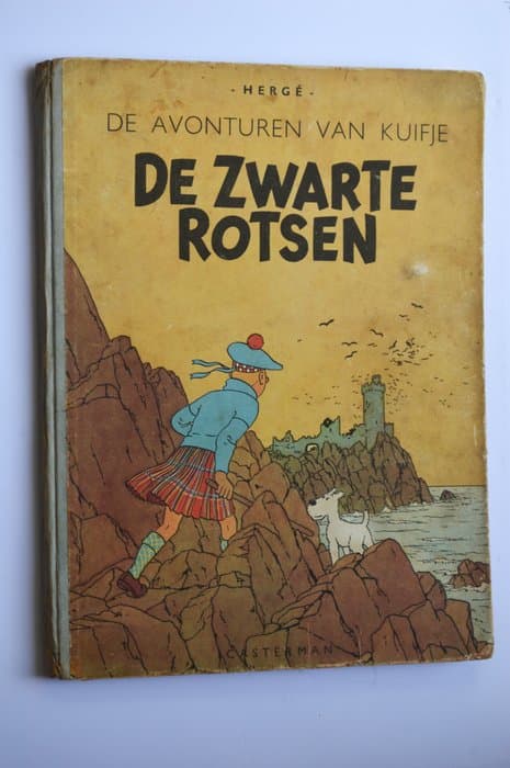 Kuifje 6 (Ottens A46 - C1947) - 2de druk - De Zwarte Rotsen - 1 Album - Reprint - 1946/1947