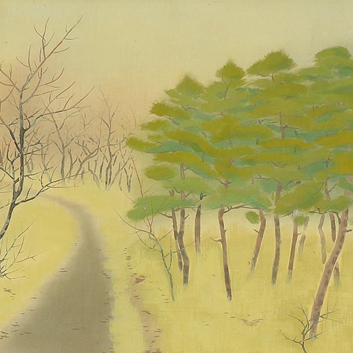 Spring Forest Path Scenery - Mamiya Tadashi 間宮正 (1911-1984) - Japan (No Reserve Price)
