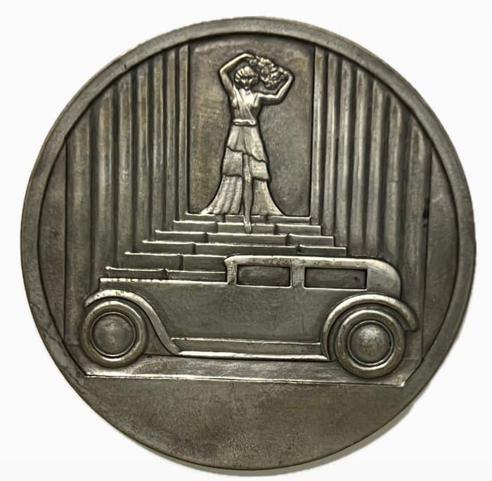 France. Medal France – 1933 Art Deco Automobile Medal – “Concours d’Élégance Automobile – Exposition de Printemps”