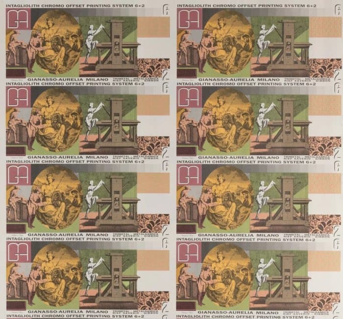 Italien. - 25 Test Note Sheet - Gianasso Aurelio - Intagliolith Cromo Offset Printing (Ohne mindestpreis)