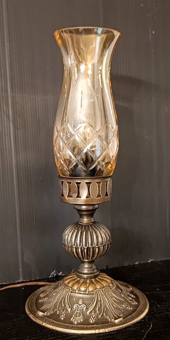 29 cm - Lamp - Metal, smoked glass