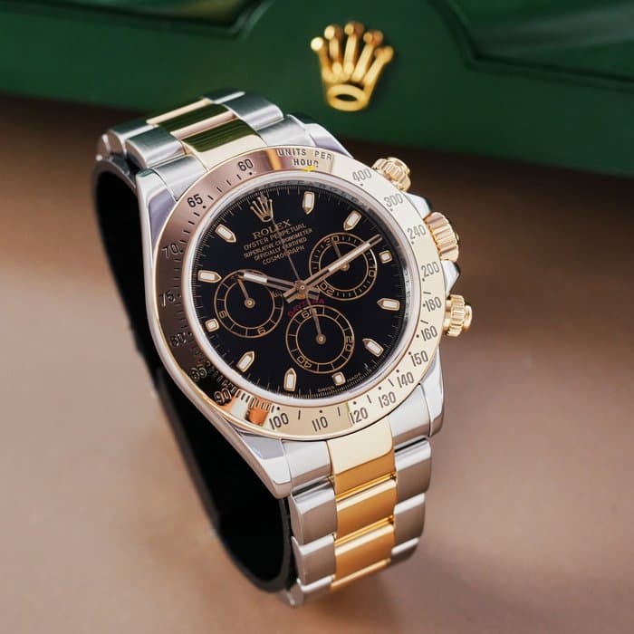 Rolex - Daytona Cosmograph Black Dial Two Tone 18k - 116523 - Men - 2000-2010