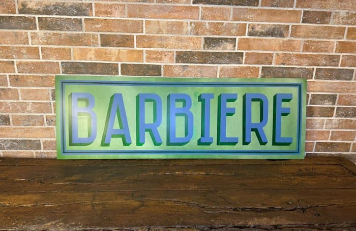 Insegna "BARBIERE " - Sign - Iron
