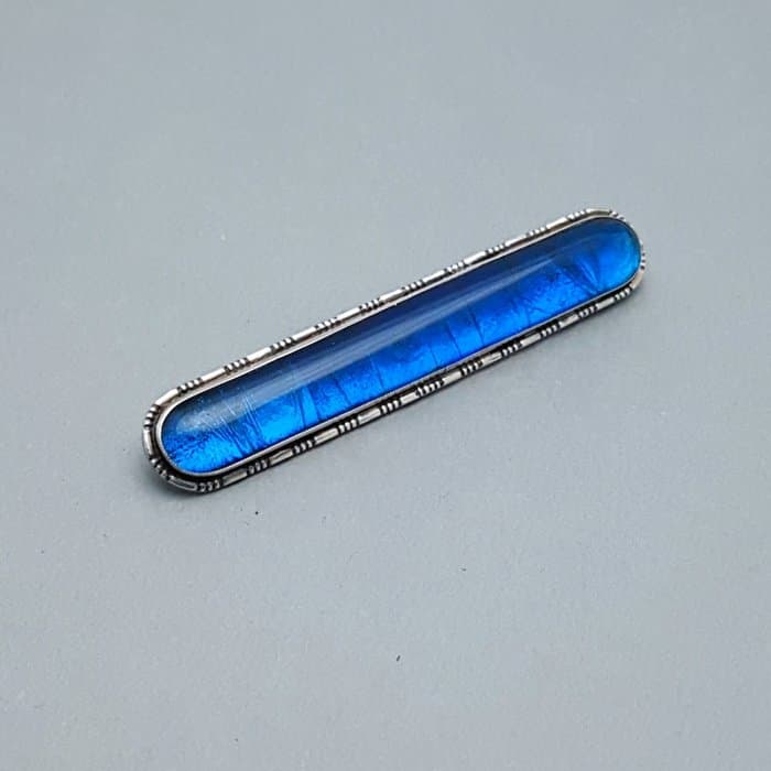 Silver, Art Deco. "Morpho" butterfly wing - Brooch