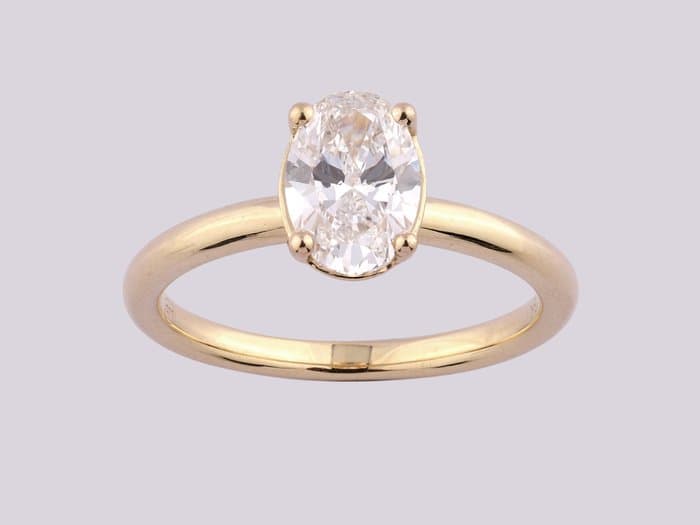 Ring - 14 kt. Yellow gold - 1.07ct. tw. Diamond (Lab-grown)