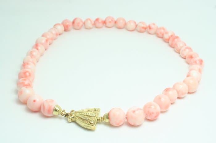 Necklace - 18 kt. Yellow gold Coral - Necklace with Coral