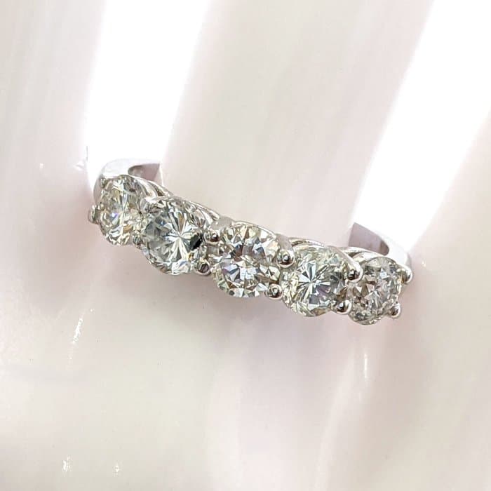 Ring - 14 kt. White gold - 1.96ct. tw. Diamond (Natural) - IGI