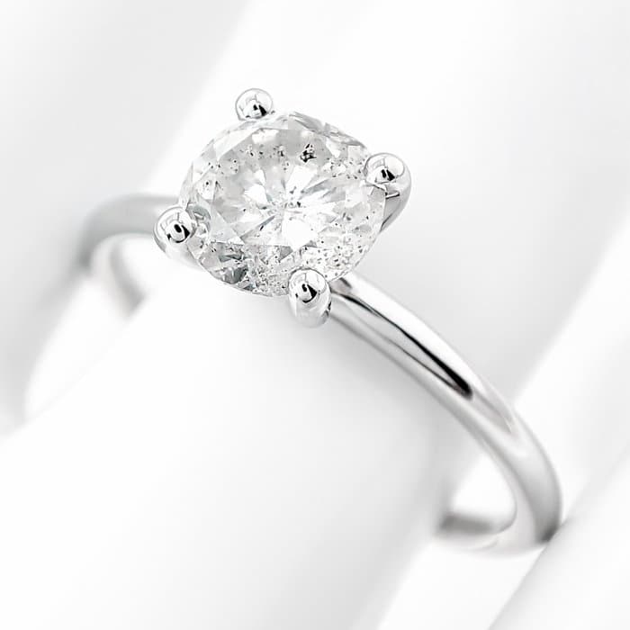 Ring - 14 kt. White gold - 1.02ct. tw. Diamond (Natural) - IGI Certificate