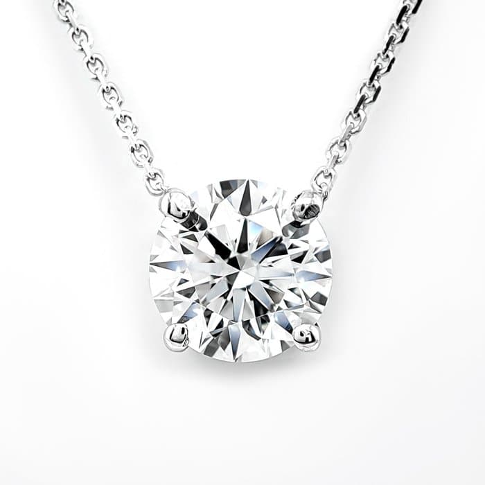 Pendant - 14 kt. White gold, E/VS1 - 1.02ct. tw. Diamond (Lab-grown) - IGI Certified