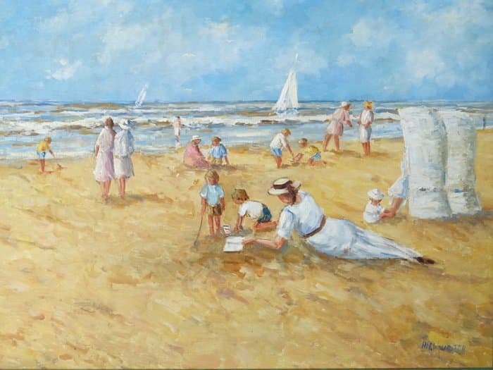 Adrie M Woudstra (XX) - Strandzicht