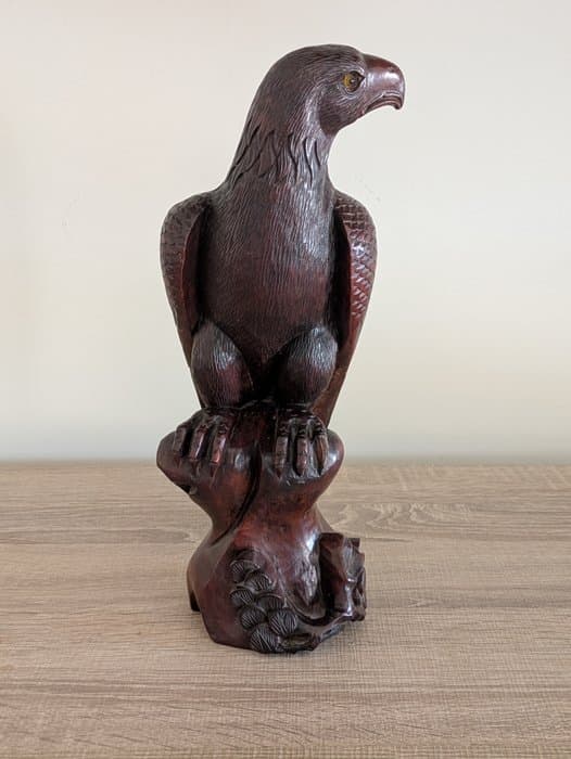 Halcón sobre roja - Sculpture Wood - Japan - Meiji period (1868-1912) (No Reserve Price)
