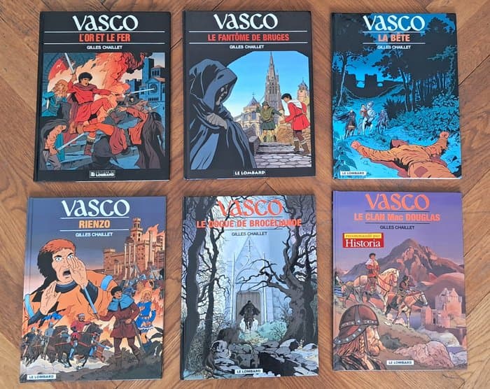 Vasco T1 + T15 + T17 à T18 + T20 à T21 - 6x C - 6 Album - First edition - 1983/2005