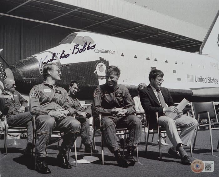 NASA Astronaut Karol J. Bobko Autograph, Photo with Beckett COA - 2010-2020