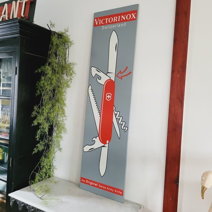 XXL Reclamebord, Victorinox, Zwitsers Zakmes, 1970 - Advertising sign - Metal