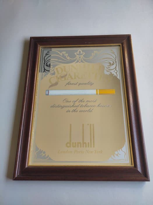 Dunhill Cigarettes - Enamel sign - Glass, Wood