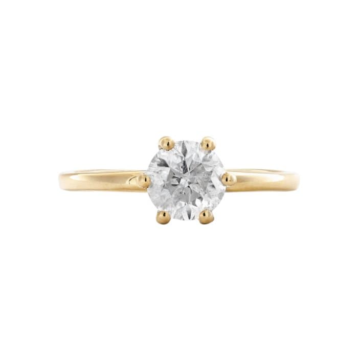 Ring - 14 kt. Yellow gold - 1.00ct. tw. Diamond (Natural)