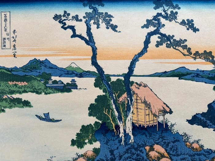 A View of Mount Fuji Across Lake Suwa - "Thirty-six Views of Mount Fuji" - Katsushika Hokusai (1760-1849) - Japan