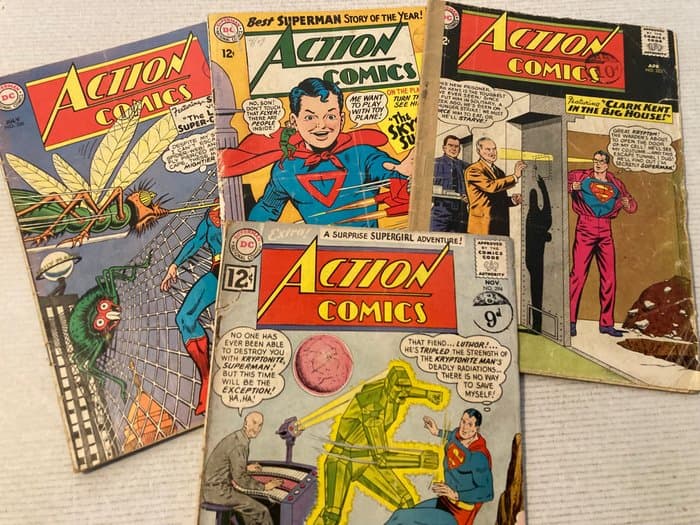 Action Comics (1938) 4 comics in range # 294 to 326! Silver Age Gems!! Featuring Superman and Many More! - 4 Comic collection - First edition - 1962/1965