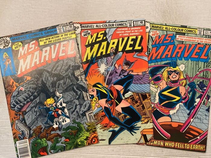 Ms Marvel (1977) # 21, 22 & 23 (Final Issue)! Higher Grade!! Featuring Carol Danvers - 3 Comic collection - First edition - 1978/1979