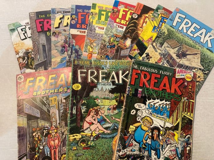 Fabulous Furry Freak Brothers (1971) 12 comics in range # 1 to 13. Art by Gilbert Shelton - US 18+ Underground comics. No Reserve Price! - 12 Comic collection - First edition - 1976/2001