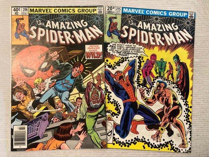 Amazing Spider-Man (1963) 2 comics # 206 & 215! Very High Grade!! - 2 Comic collection - First edition - 1980/1981