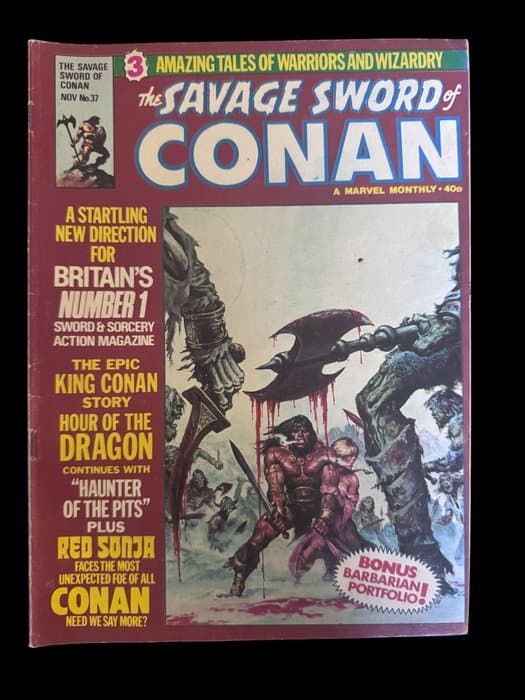 The Savage Sword of Conan, Frank Frazetta Fantasy - 28 Comic