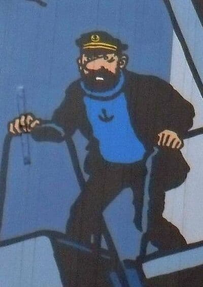 Comic mural of Captain Haddock (cropped)